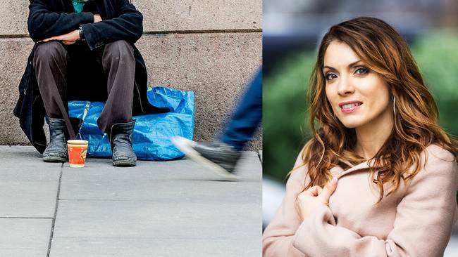 Alexandra Pascalidiou är programledre för Vi kallas tiggare.