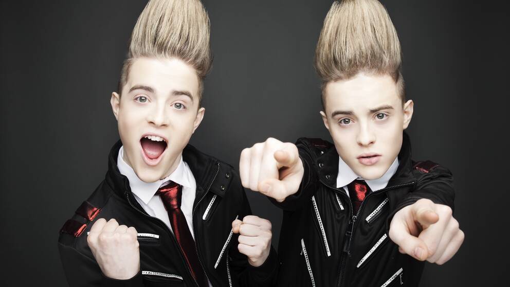 Foto: RTE Bild på Jedward, som representerar Irland för andra året i rad i Eurovision Song Contest 2012.