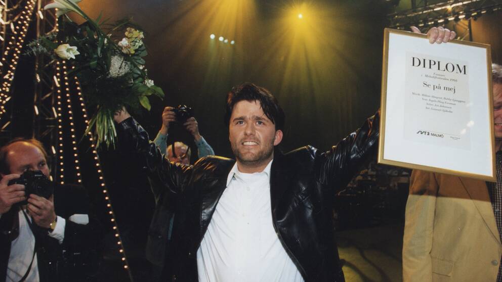 Foto: Janerik Henriksson/Scanpix Jan Johansen segrade i Melodifestivalen 1995. I Eurovision tog han Sverige till en tredjeplats med "Se på mig".