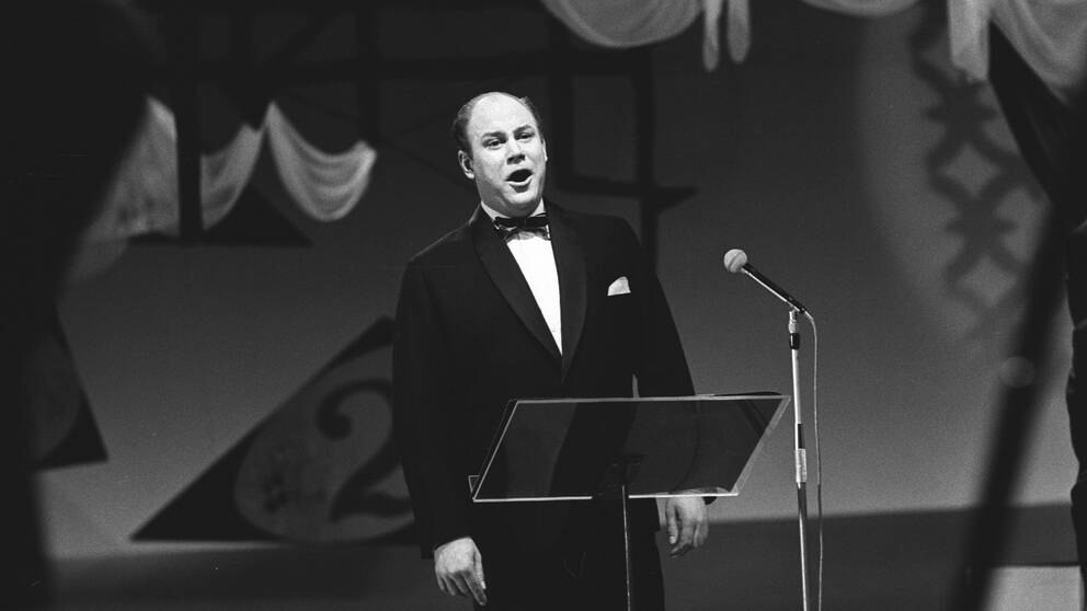 Foto: SVT Bild Ingvar Wixell framförde samtliga bidrag i Melodifestivalen 1965. Den vinnande låten blev "Annorstädes vals".