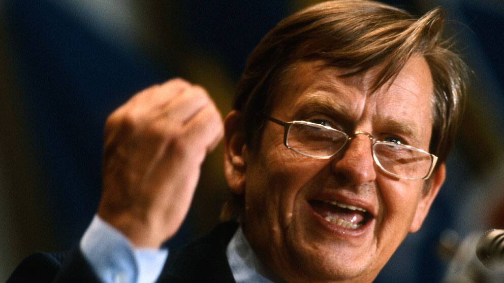 Foto: Bengt Nordin/SVT Olof Palme 1982