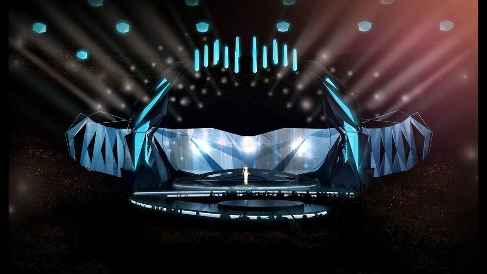 Foto: Illustration: Frida Arvidsson & Viktor Brattström Scenen för Eurovision Song Contest 2013.
