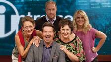 Foto: SVT. Intresseklubben med veckans panel: Gudrun Schyman, Anders Jansson, Babben Larsson och Karin Adelsköld.