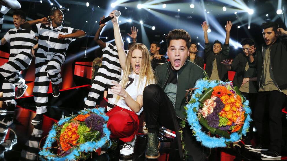 Foto: Adam Ihse/TT Bild på Ace Wilder och Oscar Zia från Melodifestivalen 2014 i Göteborg.