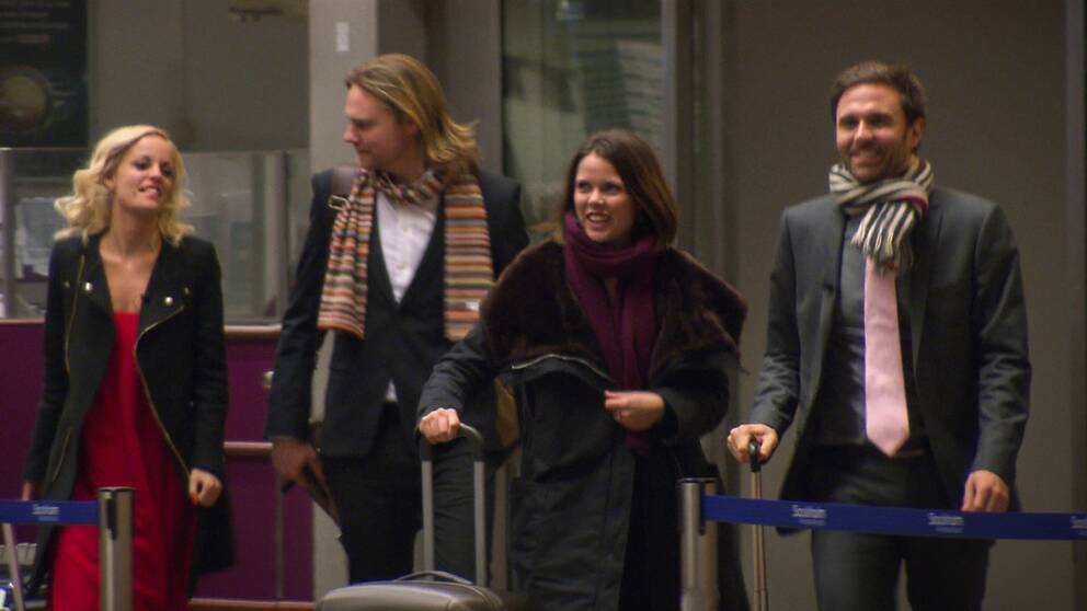 Foto: SVT Greta, Pär, Anna och Staffan i Kärlekskoden.