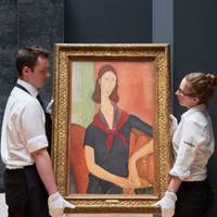 Modiglianis Jeanne Hebuterne (au foulard), 19191, såldes på Sotheby's i London i juni för rekordpris.