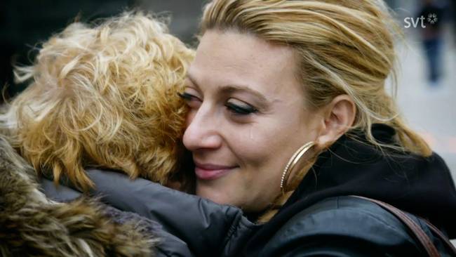 Sarah Dawn Finer med sin amerikanska moster i En kväll i New York.