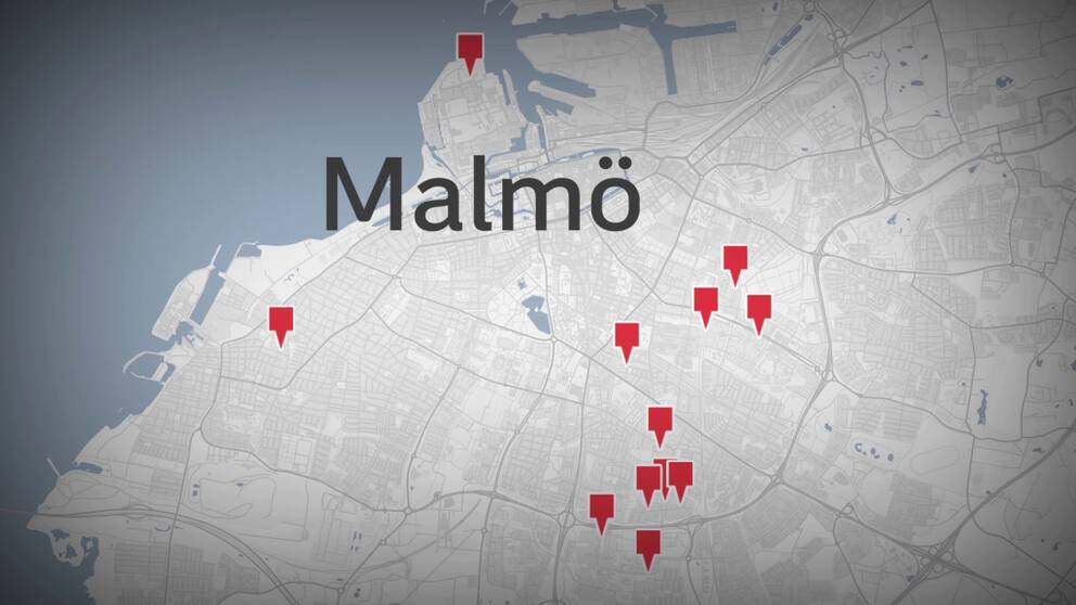 Karta över Malmö