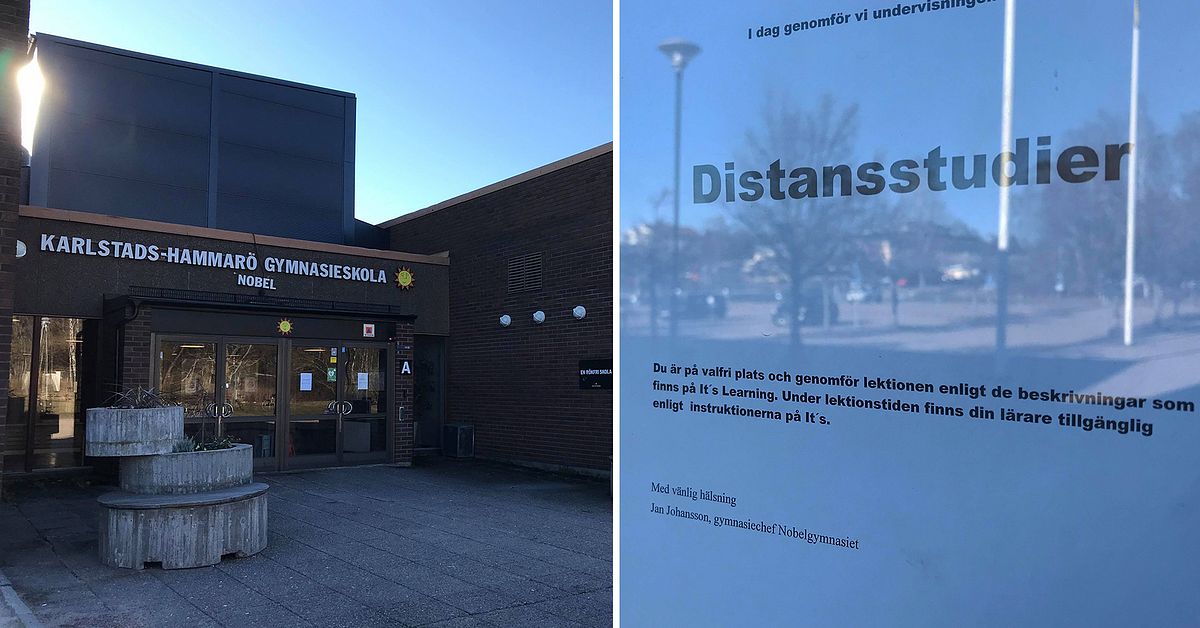Karlstadelever jobbar hemifrån efter hot om skolskjutning SVT Nyheter