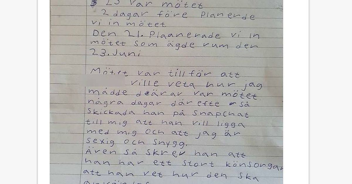 Liselotte Beskrev Sextrakasserier Och Hot Skrev Brev Till Chefen Svt Nyheter