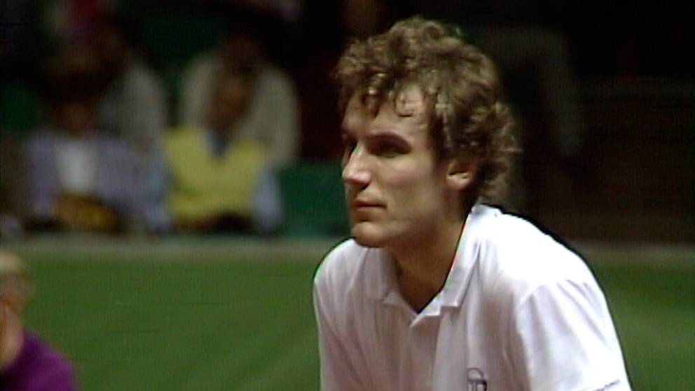 Tennis Davis Cup 1987 Avsnitt 1 av 5 Första singeln Mats Wilander Ramesh Krishnan