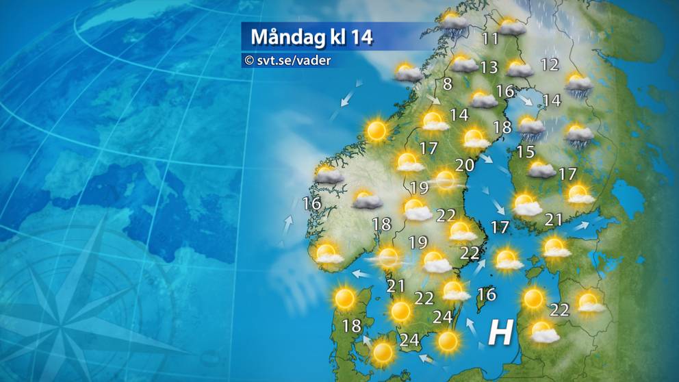 Här tittar solen fram i veckan | SVT Nyheter