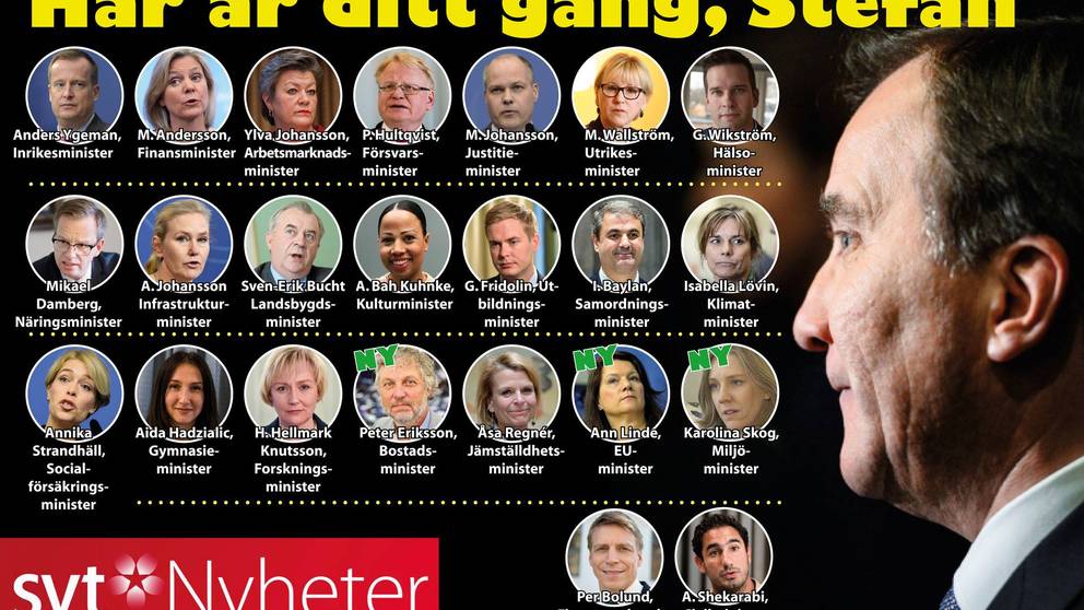 Alla ministrar i Löfvens regering | SVT Nyheter