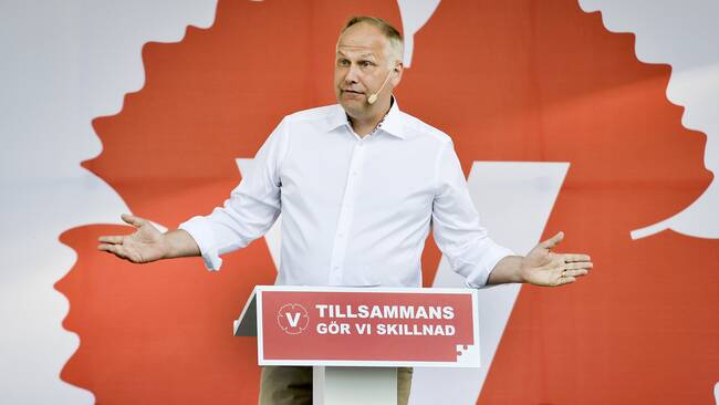 Vänsterledaren Jonas Sjöstedt i Almedalen 2016. 