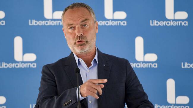 Liberalernas ledare Jan Björklund håller pressträff i Almedalen 2017.