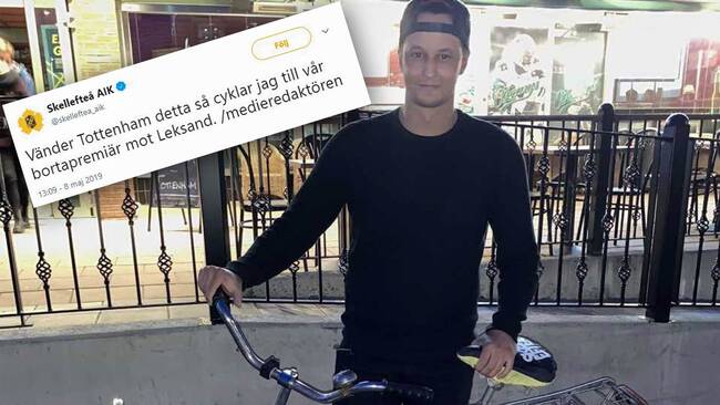 Skellefteå AIK: Hockeyfantast cyklar 70 mil efter kaxiga fotbollsvadet