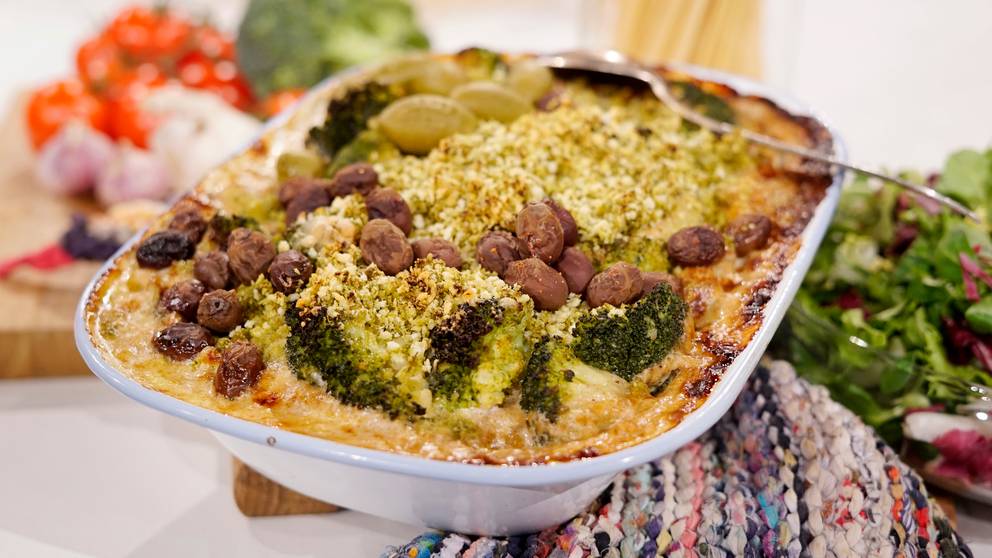 Pastagratäng Med Kyckling Och Broccoli