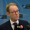 Tobias Billström blir intervjuad.