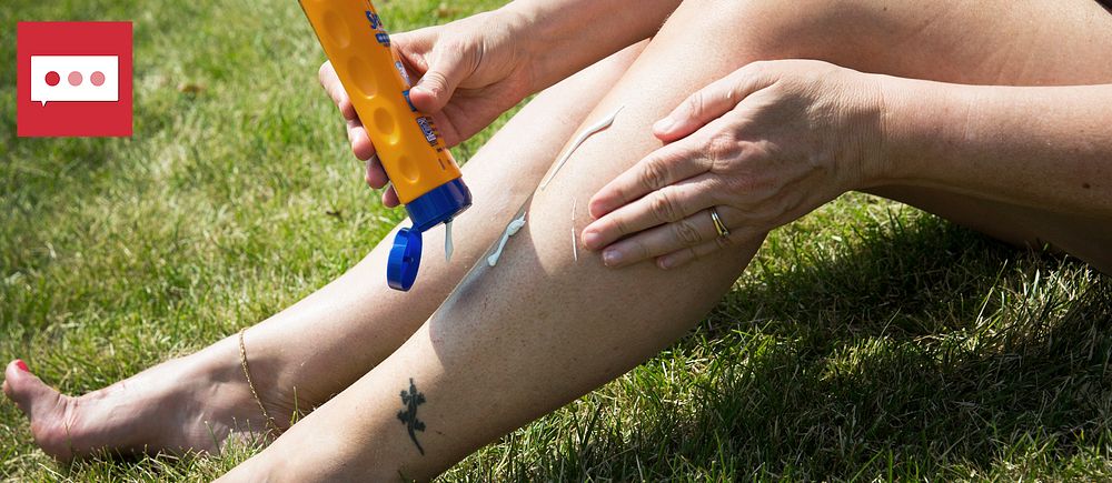 Solkräm på ben, solskyddsfaktor