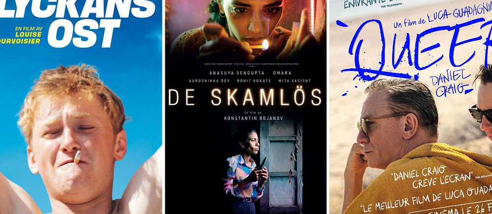 Filmaffischer för Lyckans ost, De skamlösa och Queer