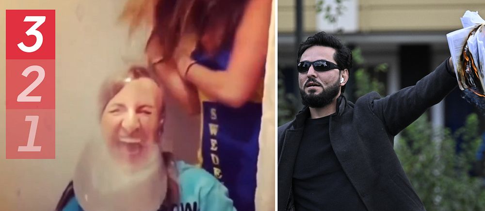 Bilder från ”Sveriges roligaste videos” instagram och bild på Salwan Momika