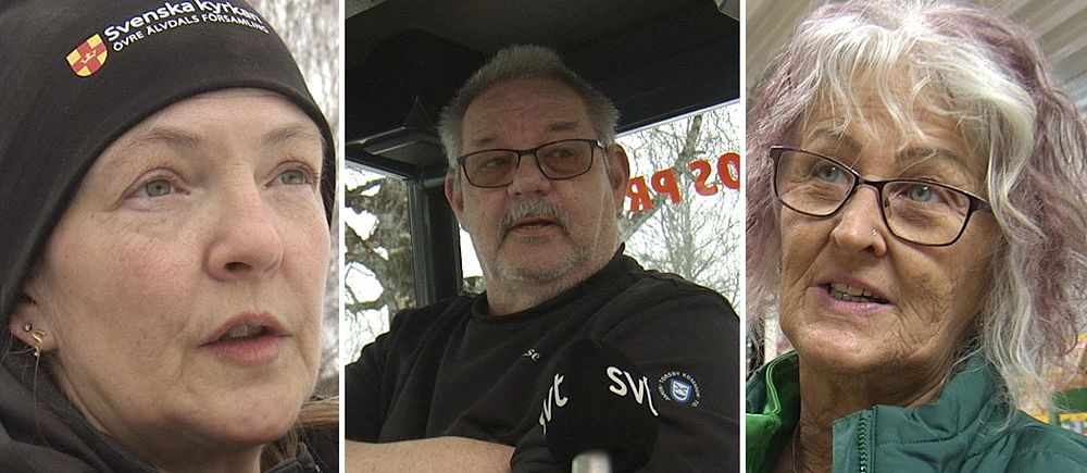 Tre personer från norra Värmland som intervjuas av svt