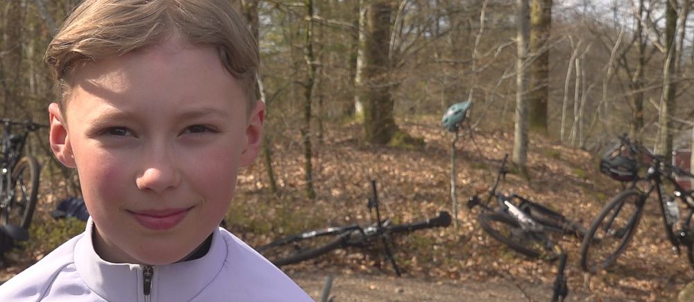 Milton Nilsson, 11, har redan kört mountainbike i flera år och är nöjd med de nya slingorna i Åkulla Bokskogar i Varbergs kommun.