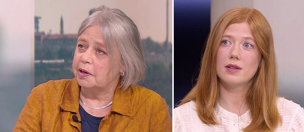 Tvådelad bild. Till vänster Bitte Hammargren, Turkiet- och Mellanösternanalytiker. Till höger Sofie Axelsson, Joakim Medins fru.