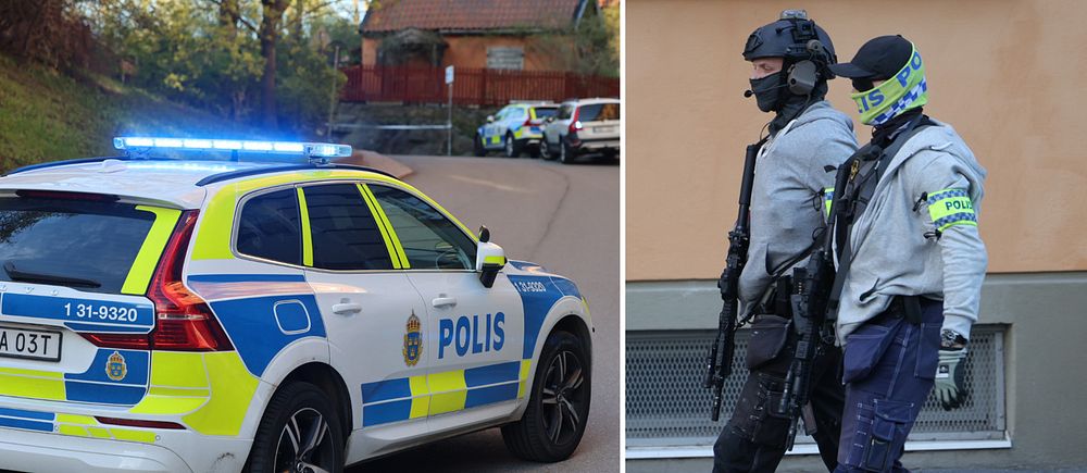 Skjutning på Södermalm i Stockholm. Polisen har spärrat av området.