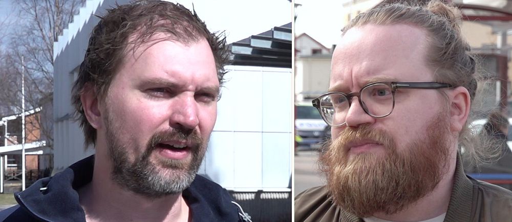 Bodenpolitikerna Tobias Sundberg, Moderaterna, till vänster och Vänsterpartisten Conny Sundqvist till höger i bild.