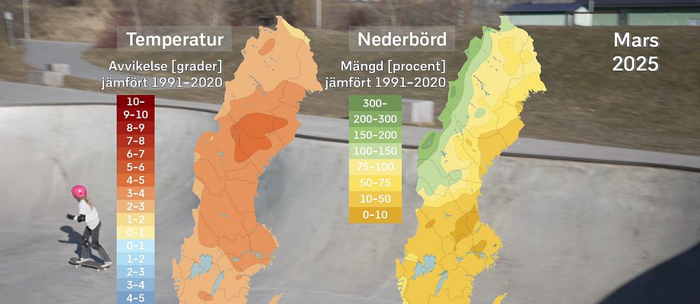 SVT:s meteorolog Per Stenborg sammanfattar det svenska marsvädret 2025 på en och en halv minut.