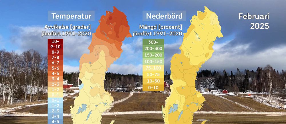 SVT:s meteorolog Per Stenborg sammanfattar det svenska februarivädret 2025 på en och en halv minut.
