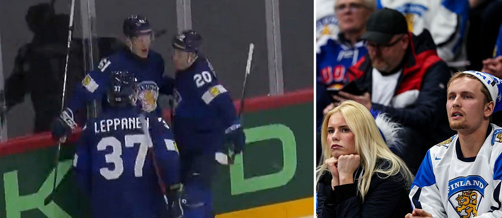 Finland mot Frankrike på ishockey-VM