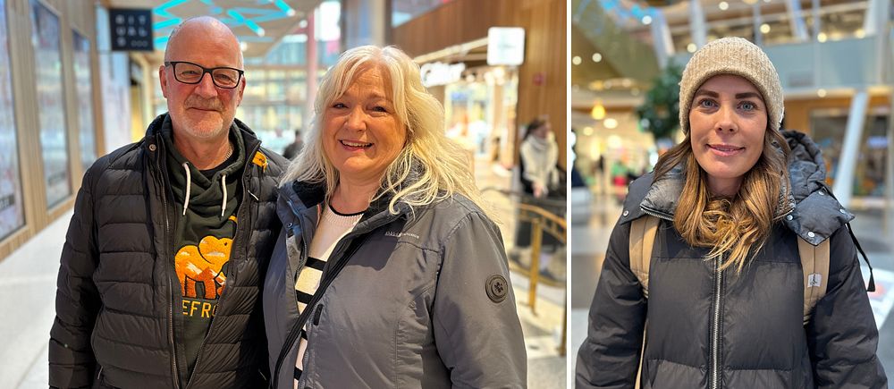 Anders Fahlén, Marianne Fahlén och Ida Mörk inne på Utopia i Umeå.