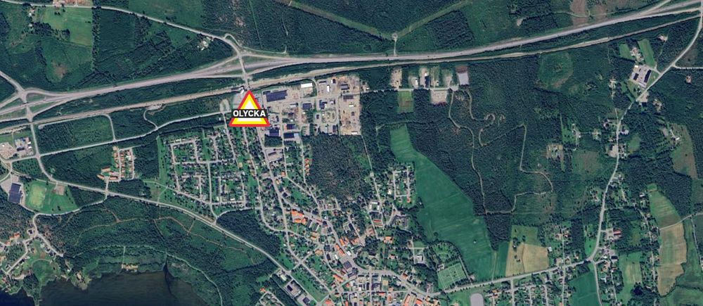 satellitbild över centrala Nordmaling