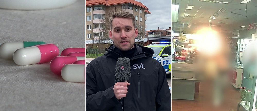 Adhd-mediciner, reporter och kvinna som tänder eld på matbutik i Västerås.