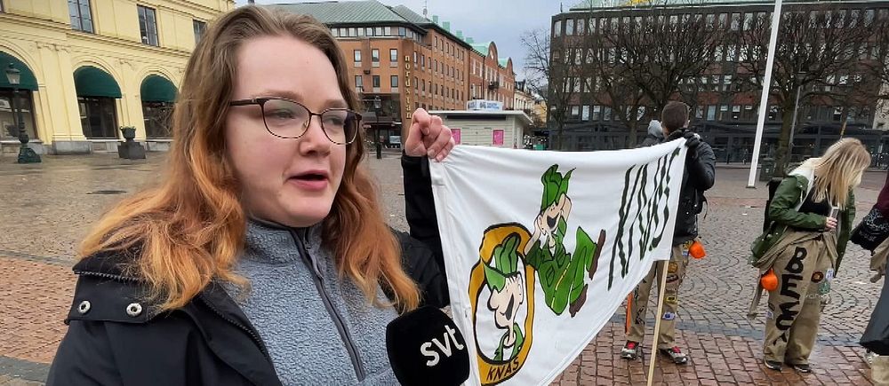 Studenten Ida Handell Mood firar valborg i Karlstad.