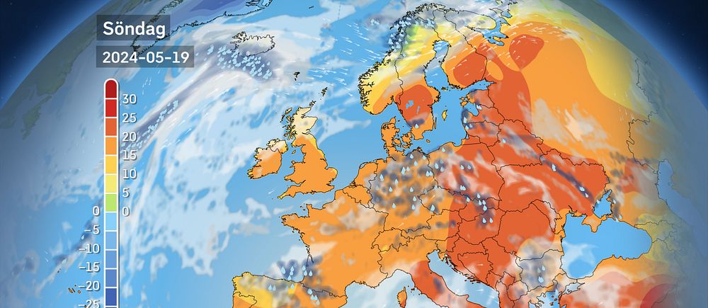 Se prognosen för vädret i Europa för de kommande dagarna