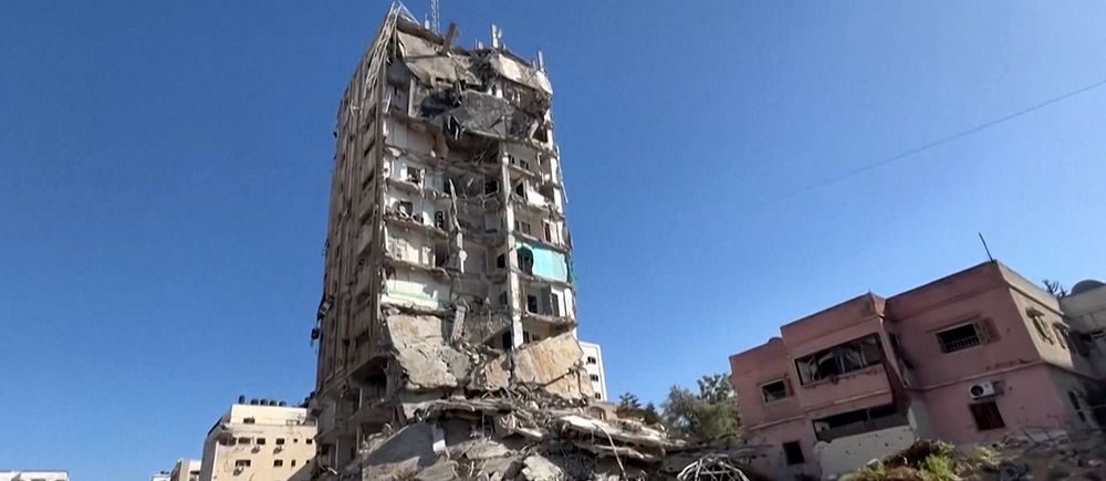 förstörda byggnader i gaza city