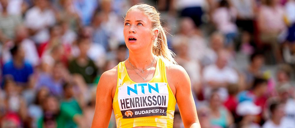 För stark medvind gjorde att Julia Henriksson blev blåst på ett svenskt rekord.