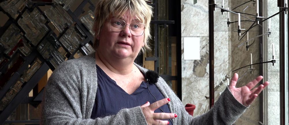 Socialdemokratiska politikern Ann-Louise Molin Östling i stadshuset i Västerås.