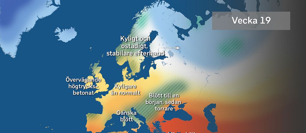 Månadsöversikt över det storskaliga vädret under de kommande veckorna