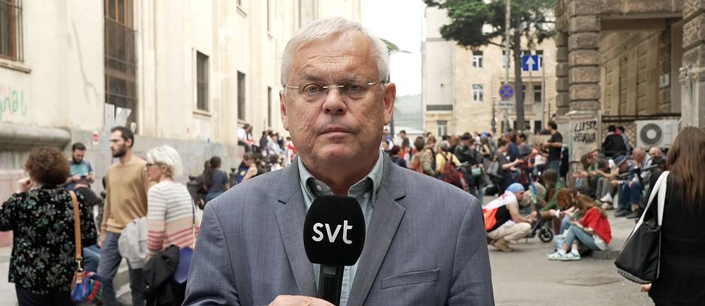 Bert Sundström på plats i Georgien.