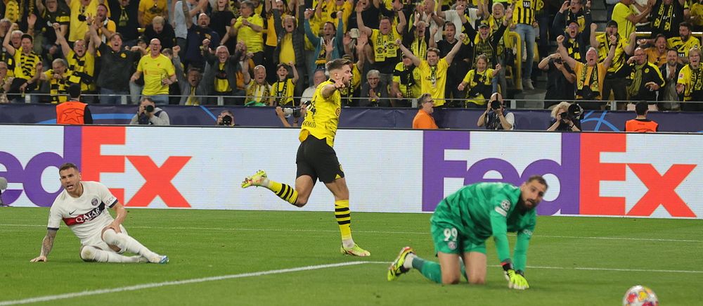 Anfallaren Niclas Füllkrug gjorde ett snyggt mål som blev matchens enda och avgjorde för Borussia Dortmund i Champions League-semifinalen.