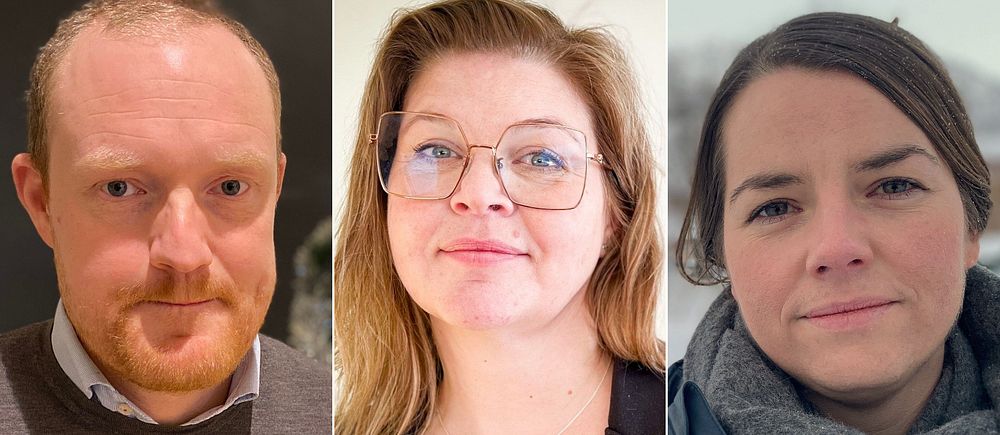 Tredelad bild. Från vänster till höger: personer med olika frisyrer och klädstilar.