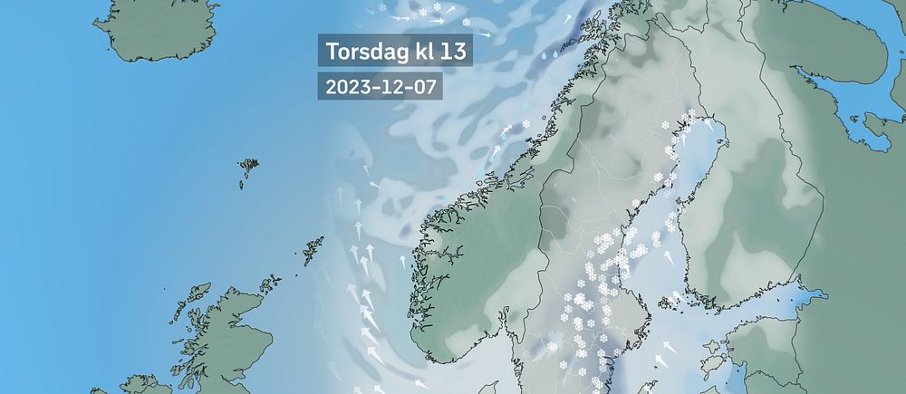 Filmklipp av vädert de kommande dagarna