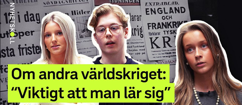 Det har gått 80 år sedan andra världskriget tog slut och nu släpper SVT dokumentären ”Sverige och kriget”. Några gymnasieelever fick en förhandstitt.