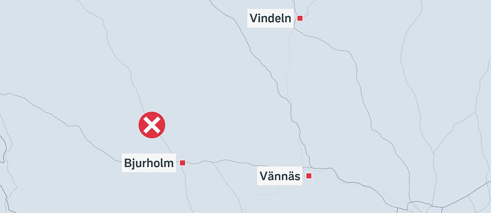 Kartbild på Sunnanå utanför Bjurhholm