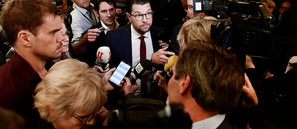 Jimmie Åkesson (SD) nobbar SVT:s valvaka