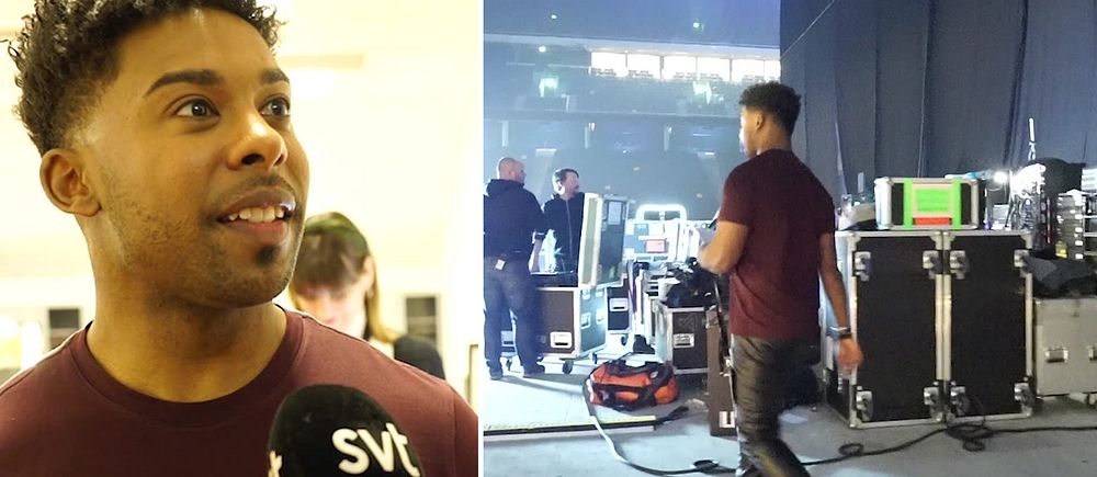 SVT Nyheter följde med fjolårsvinnaren John Lundvik bakom kulisserna.